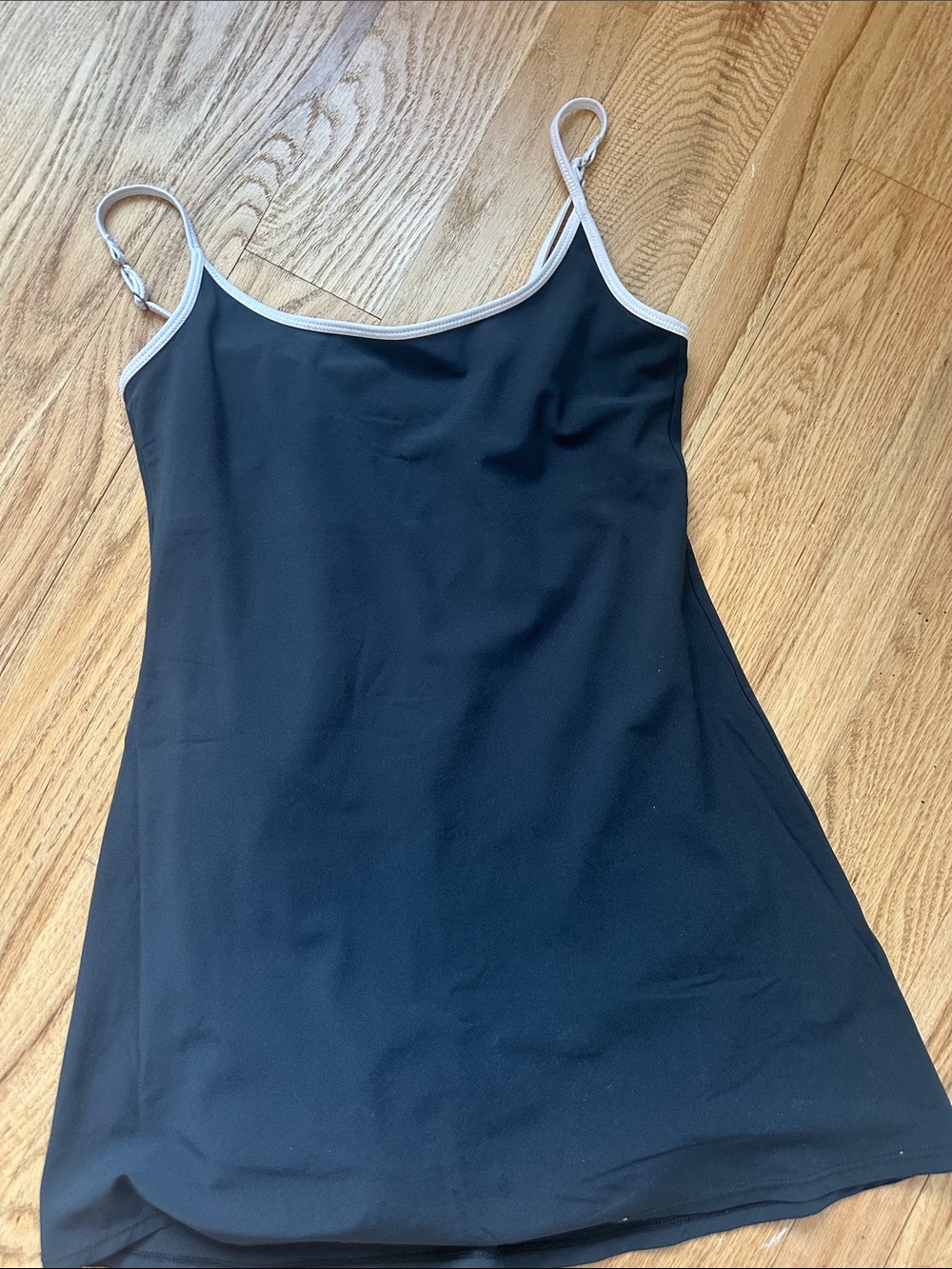 Abercrombie & Fitch Black Chemise with Cream Contrast Trim